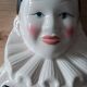 Advertising lollipop display with gourmet Pierrot bust in porcelain