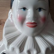 Advertising lollipop display with gourmet Pierrot bust in porcelain