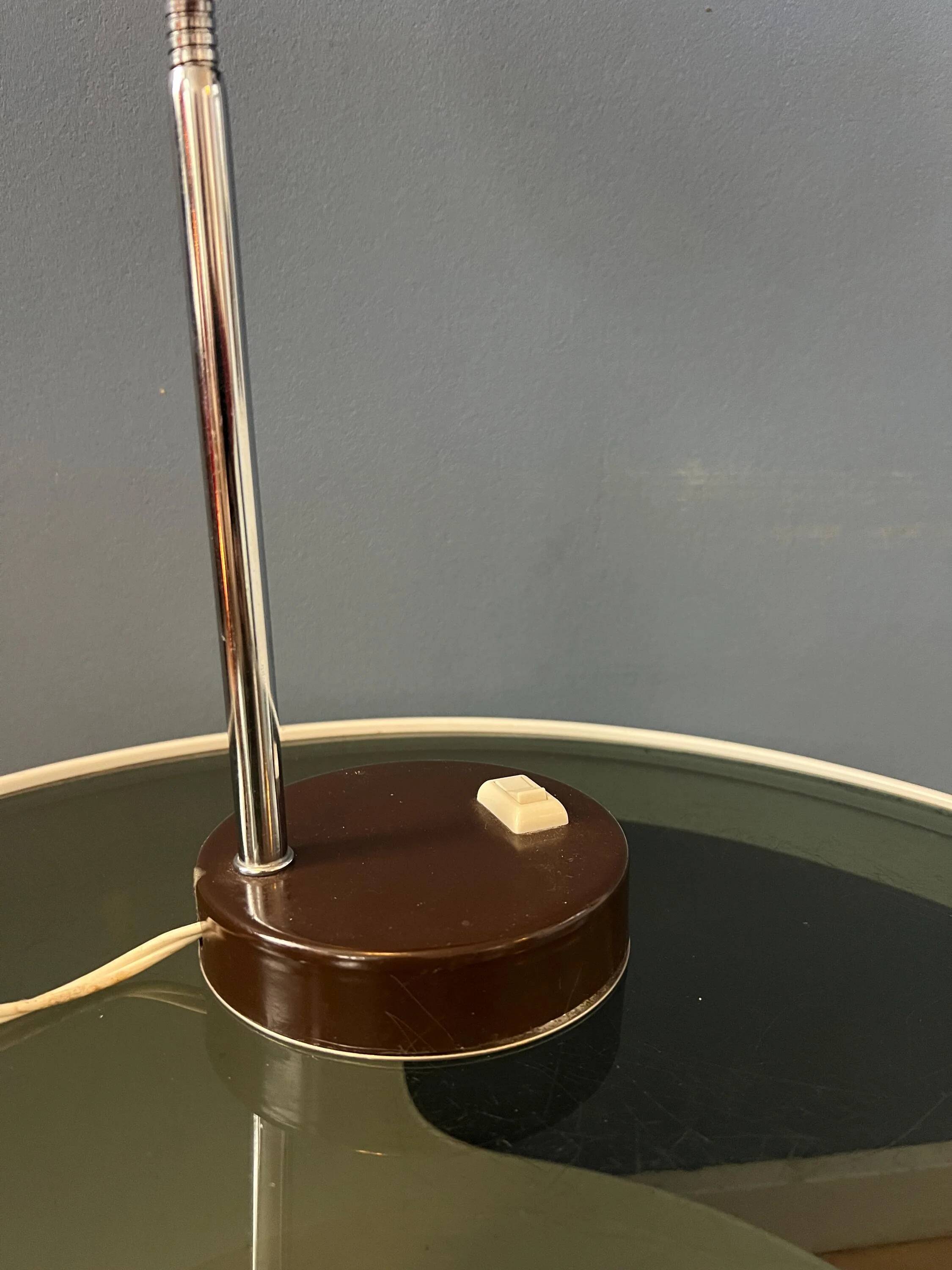 Vintage brown metal table lamp
