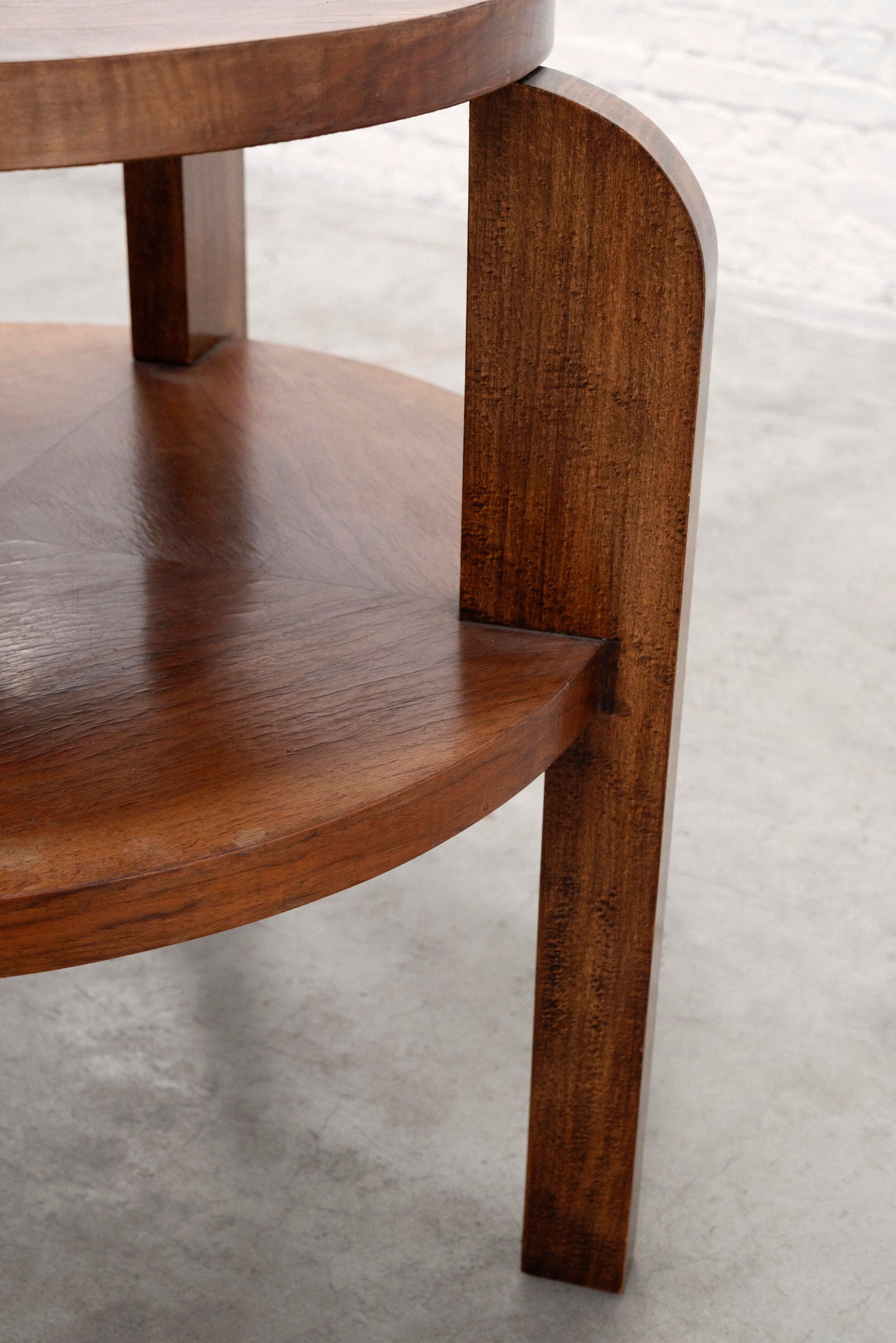 French Art Deco two-tier side table, c. 1930s