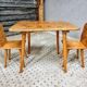 Vintage children's table set beech wood 60s