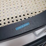 Set of 4 Tubular Frame and Cane Cantilever dining chairs, Italy, 1970s