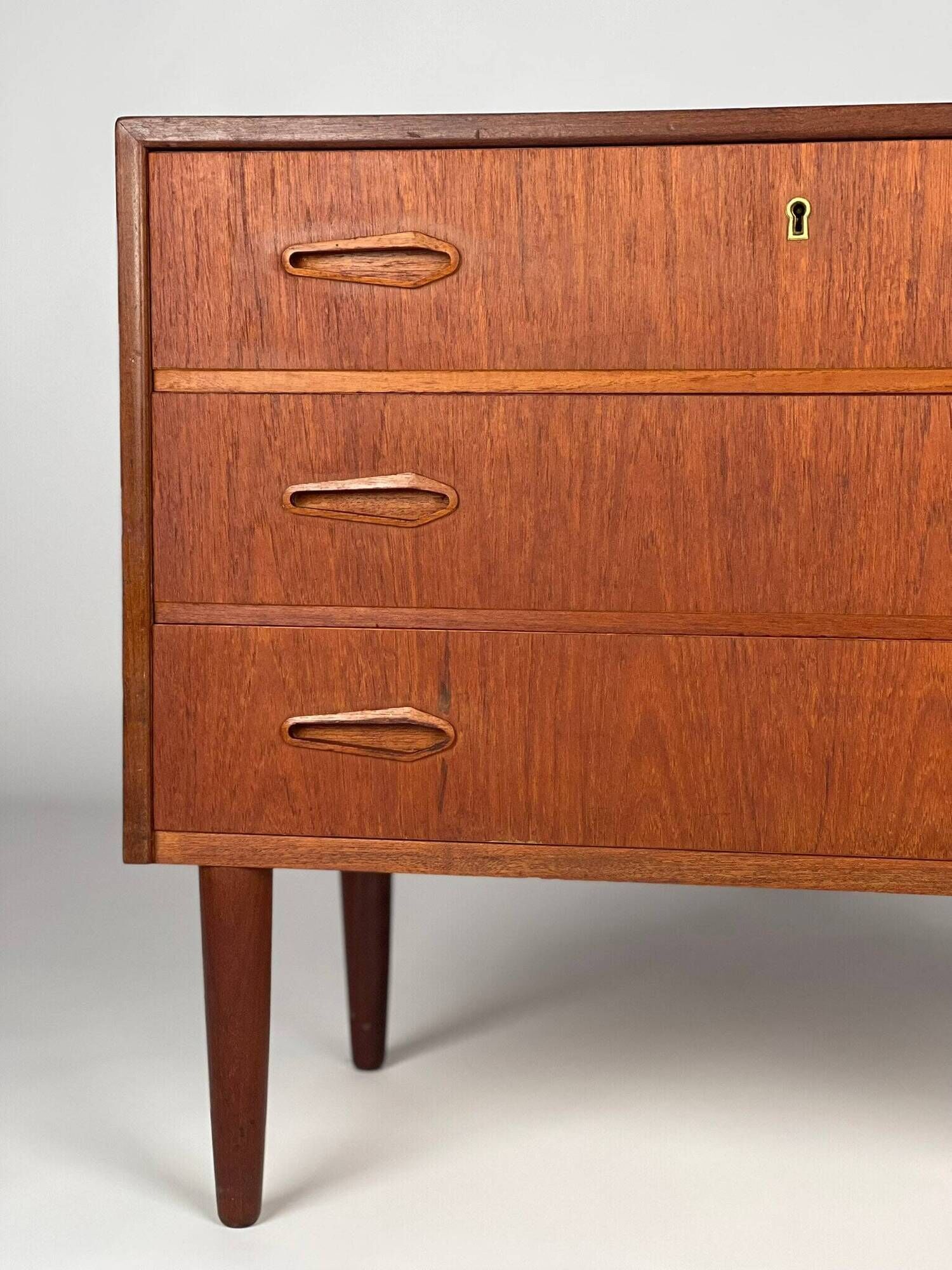 Scandinavian teak chest of drawers from the 1960s.
