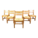 Ensemble de 5 chaises en bois de pin par GM Mobler, années 1960.