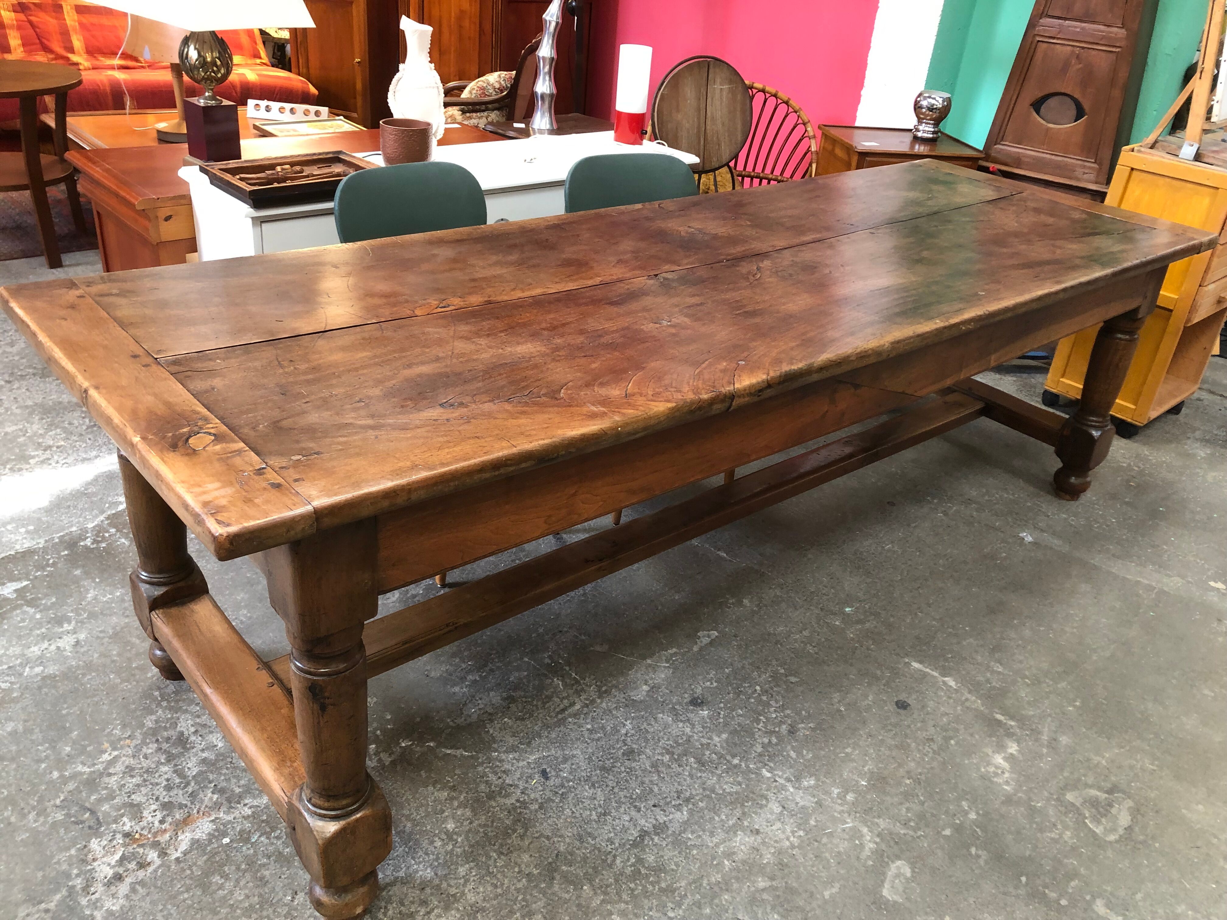 large old walnut farmhouse table
