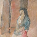 Plein air - Impressionist - Study of a lady