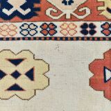 7x9 Peach Navy Blue Oushak Area Rug, 202x284Cm