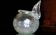 Vase in thick bubbled glass by SCHNEIDER, model by Robert-Henri Schneider.