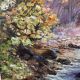 Peinture paysage huile sur toile signée