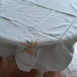 Hand embroidered tablecloth
