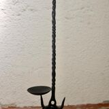 Brutalist wrought iron floor lamp