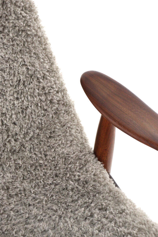 Mid century modern Armchair brown doodle (1) - total restoration - unique