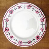 Old flat plates, in earthenware, Céranord St Amand factory