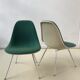Pair of chairs low base Charles and Ray Eames, fabric Alexander Girard, ed. Herman Miller, 1970