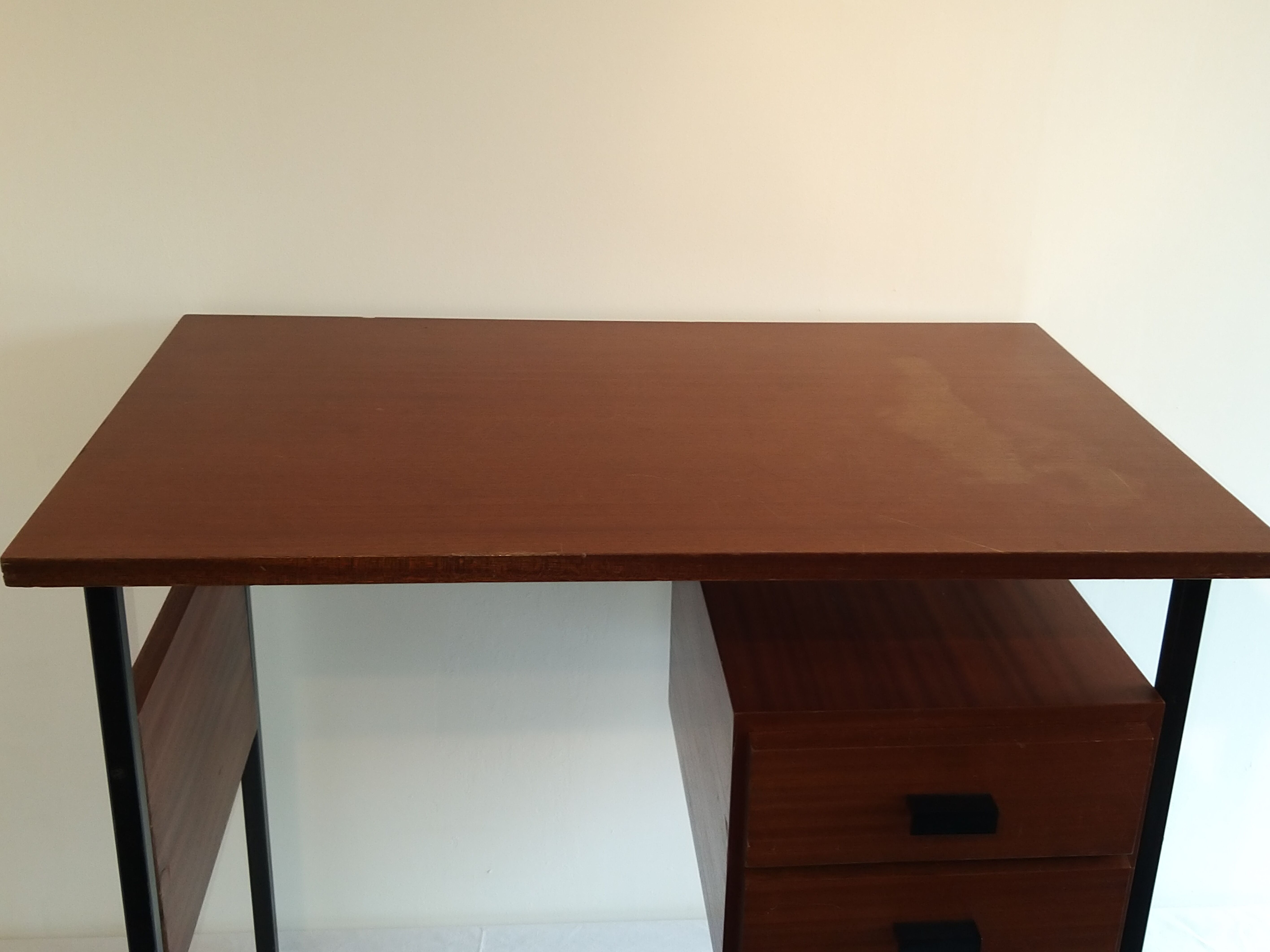 Rosewood and metal desk