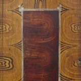 Folk art painted bridal armoire