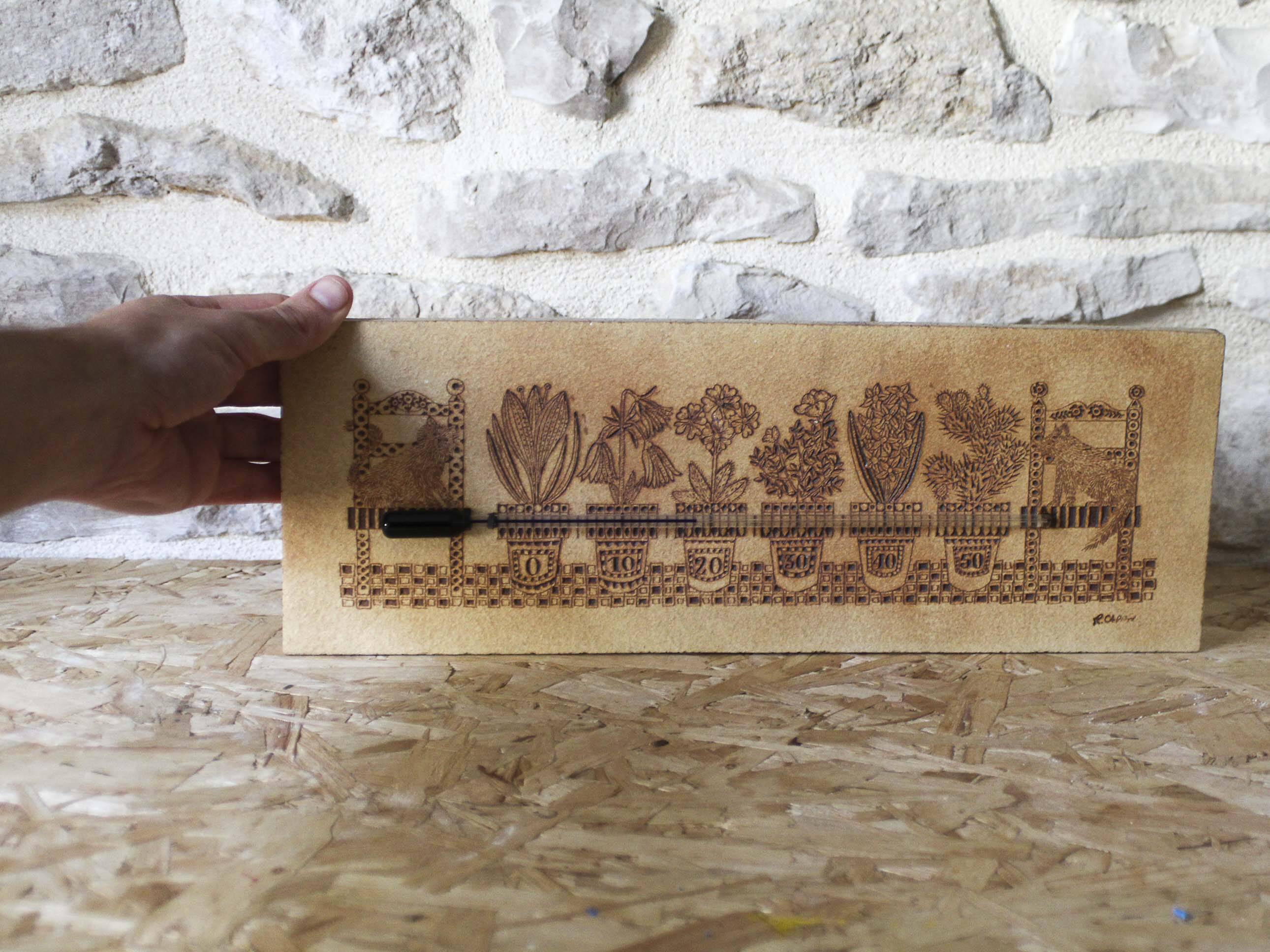 Roger Capron Ceramic Thermometer Plate