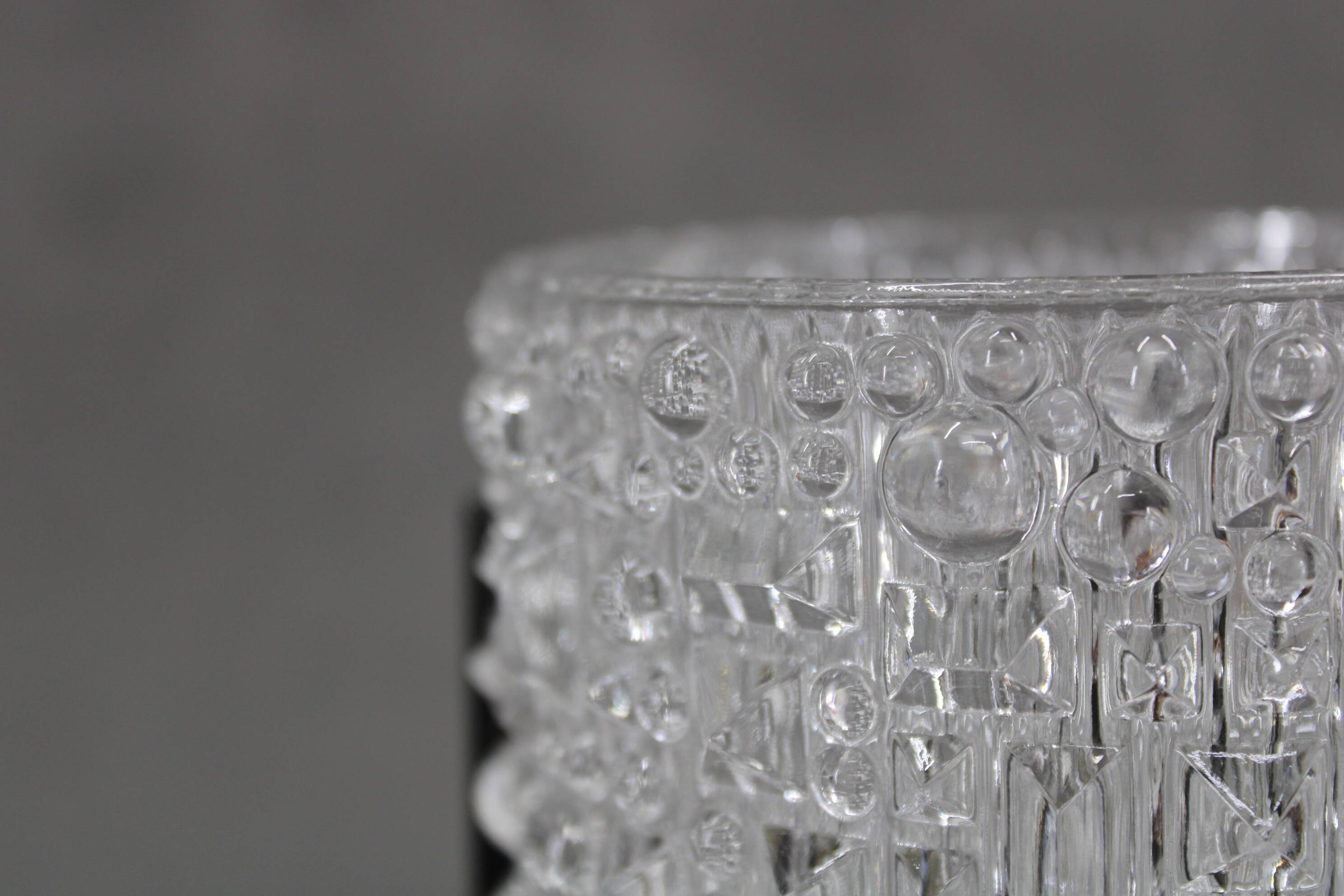 1970s Pair of Nightstands Glass Lamps , Germany