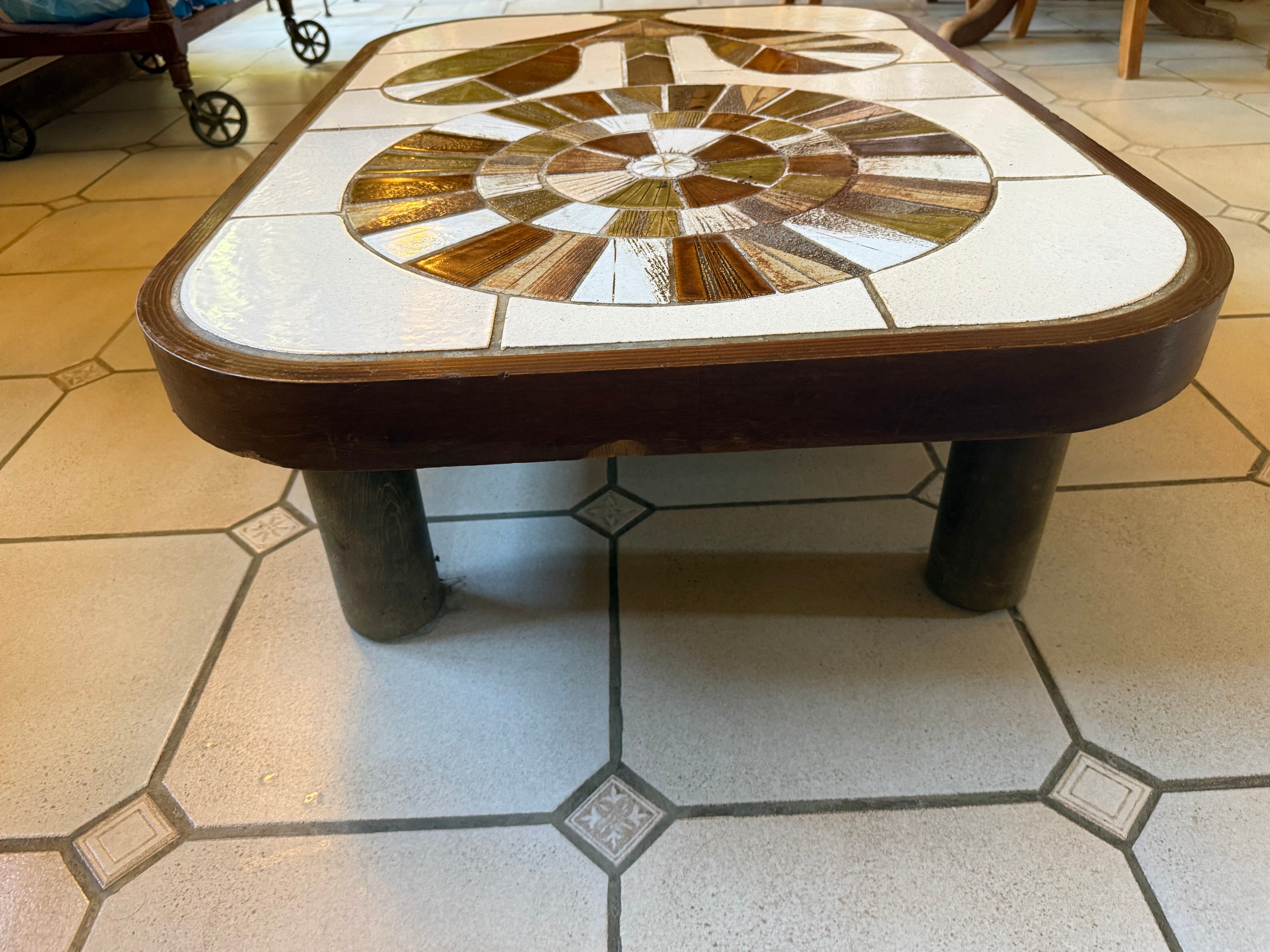 Capron coffee table - floral pattern