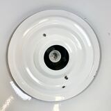 Large Grey Enamel Industrial Factory Lamp from Elektrosvit, 1960s