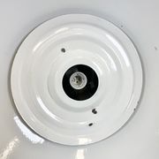 Large Grey Enamel Industrial Factory Lamp from Elektrosvit, 1960s