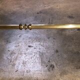 Coffee table in brass and white marble