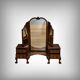 Walnut dressing table, Chippendale style, England – 1930