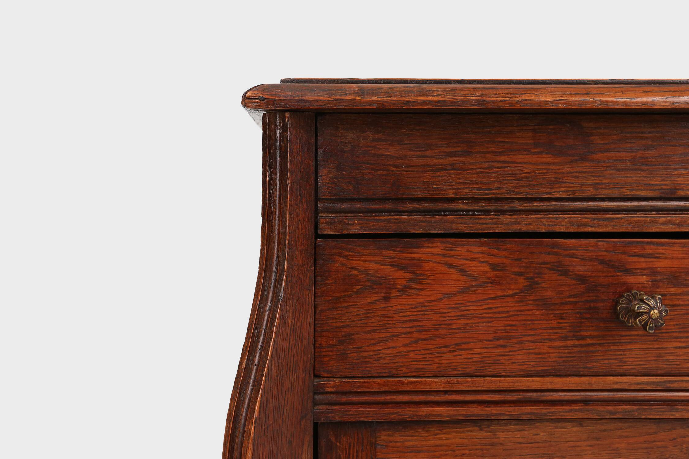 Art Nouveau night stand in oak, France ca. 1910
