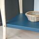 Art Deco trolley 50s wood and petrol blue