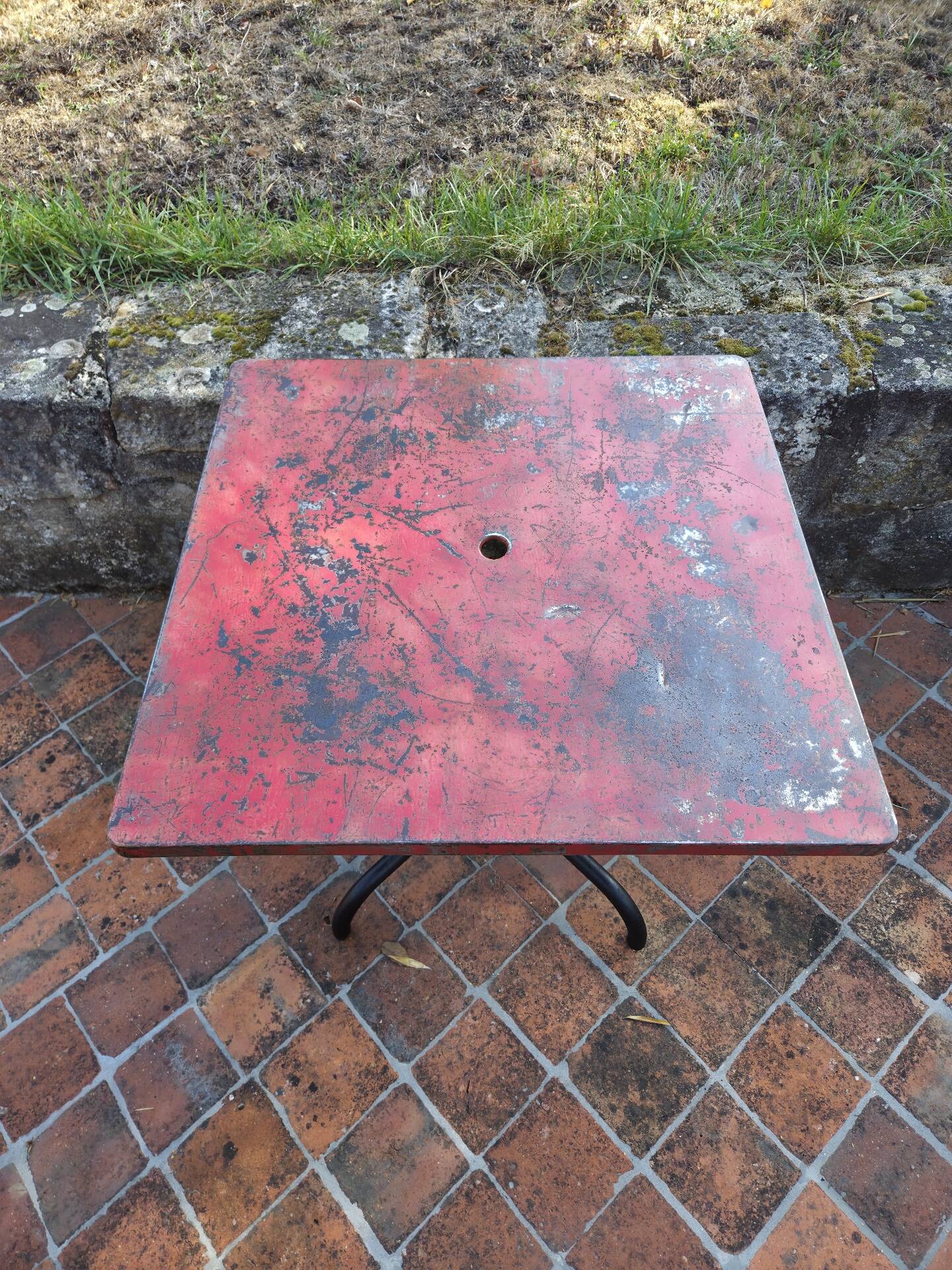 Bistro table Tolix vintage/industrial red