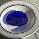 Coupelle coquille en verre bleu D10