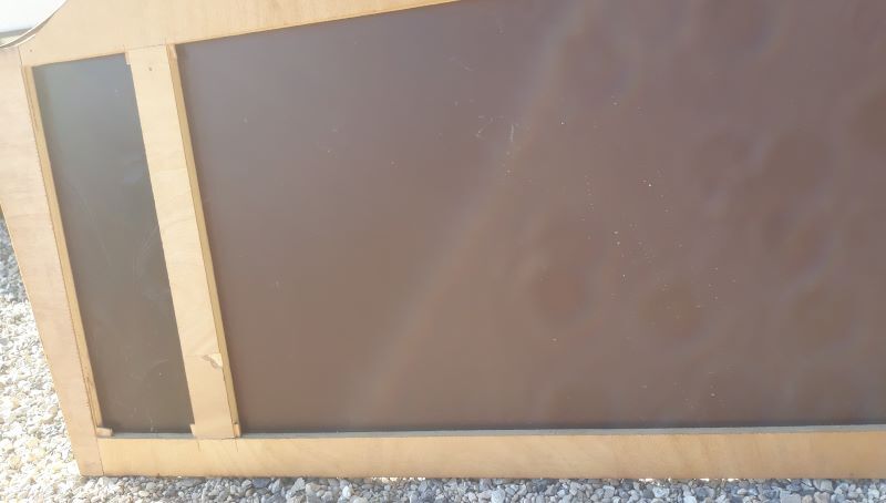 Mirror triptych engraved ancient XX Art Deco 169x75cm