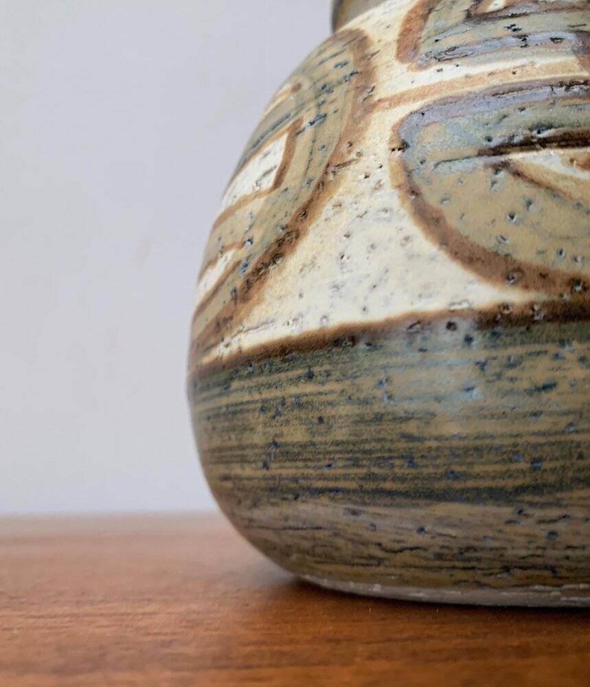 Danish vase from the mid-century pottery studio of Søholm, 1960s.