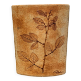 Ceramic Vase Vallauris Raymonde Leduc Herbarium Vintage