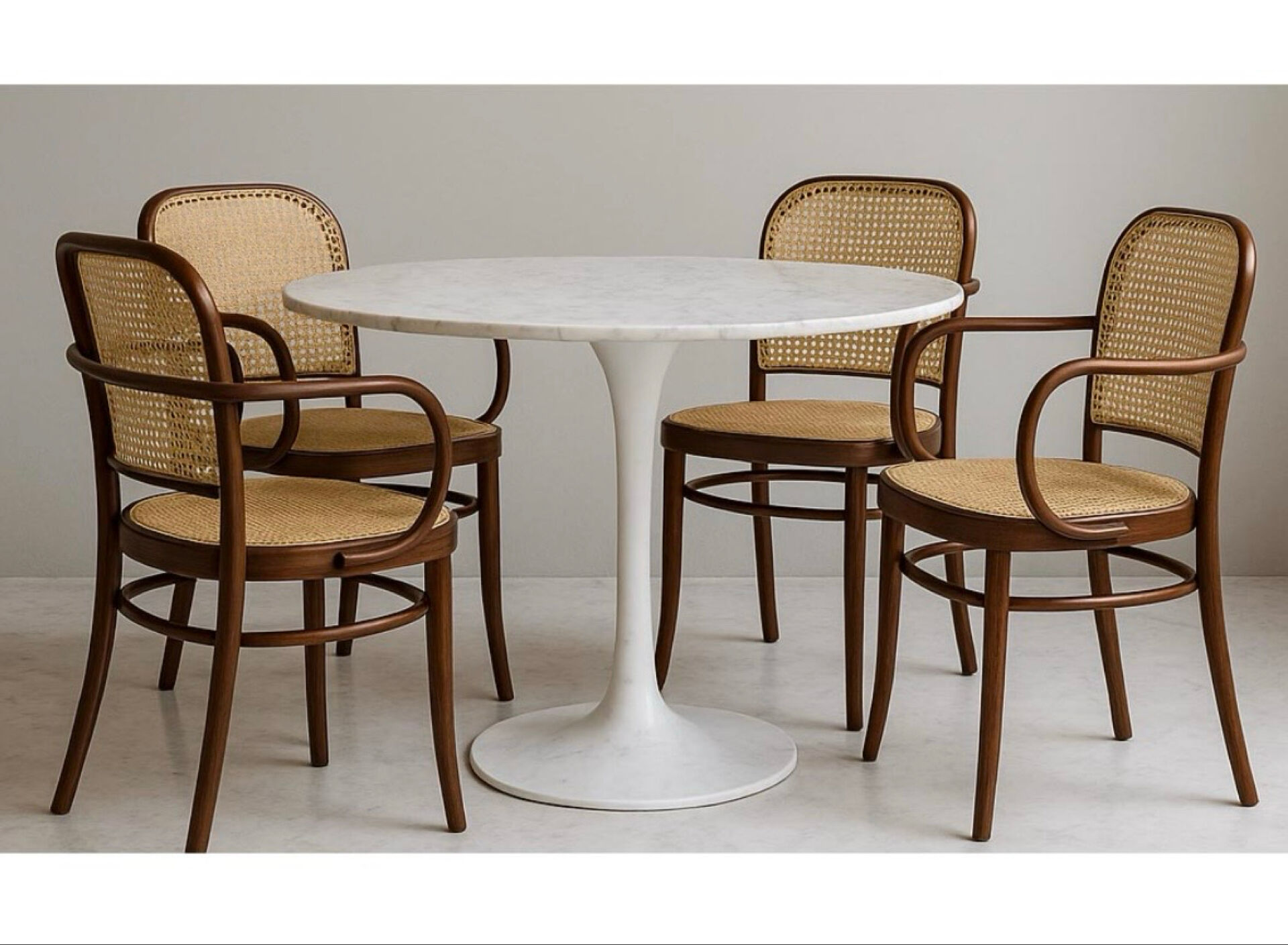 Table tulipe en marbre de Carrare
