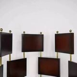 Vintage screen in wood and brass