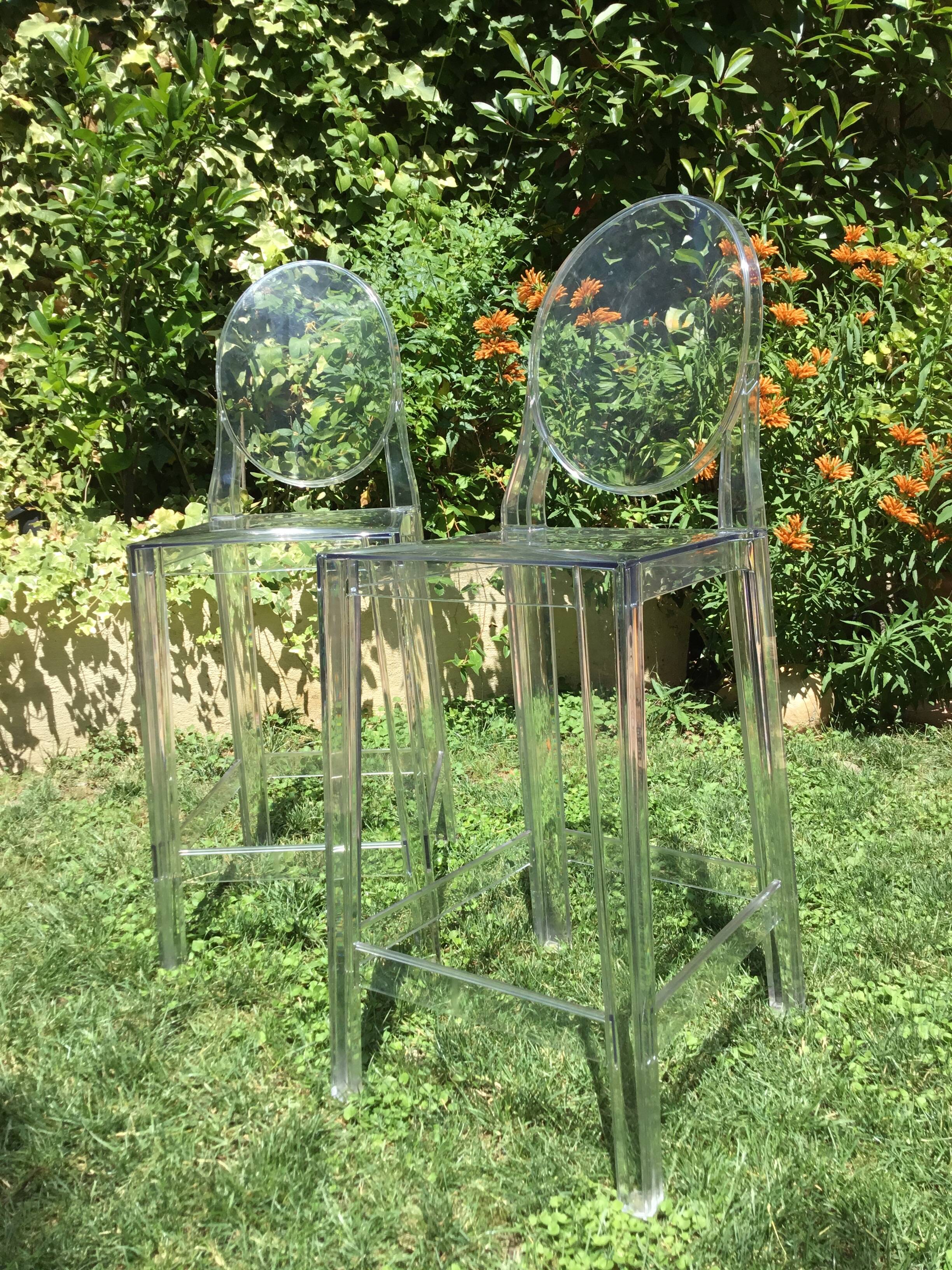 Paire de tabourets de bar by kartell Philippe starck