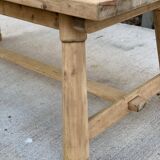 Georges Robert farmhouse table in solid raw wood, 1960, restored