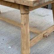 Table de ferme Georges Robert en bois massif brut, 1960, restaurée