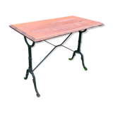 Vintage bistro table 4 people oak tray