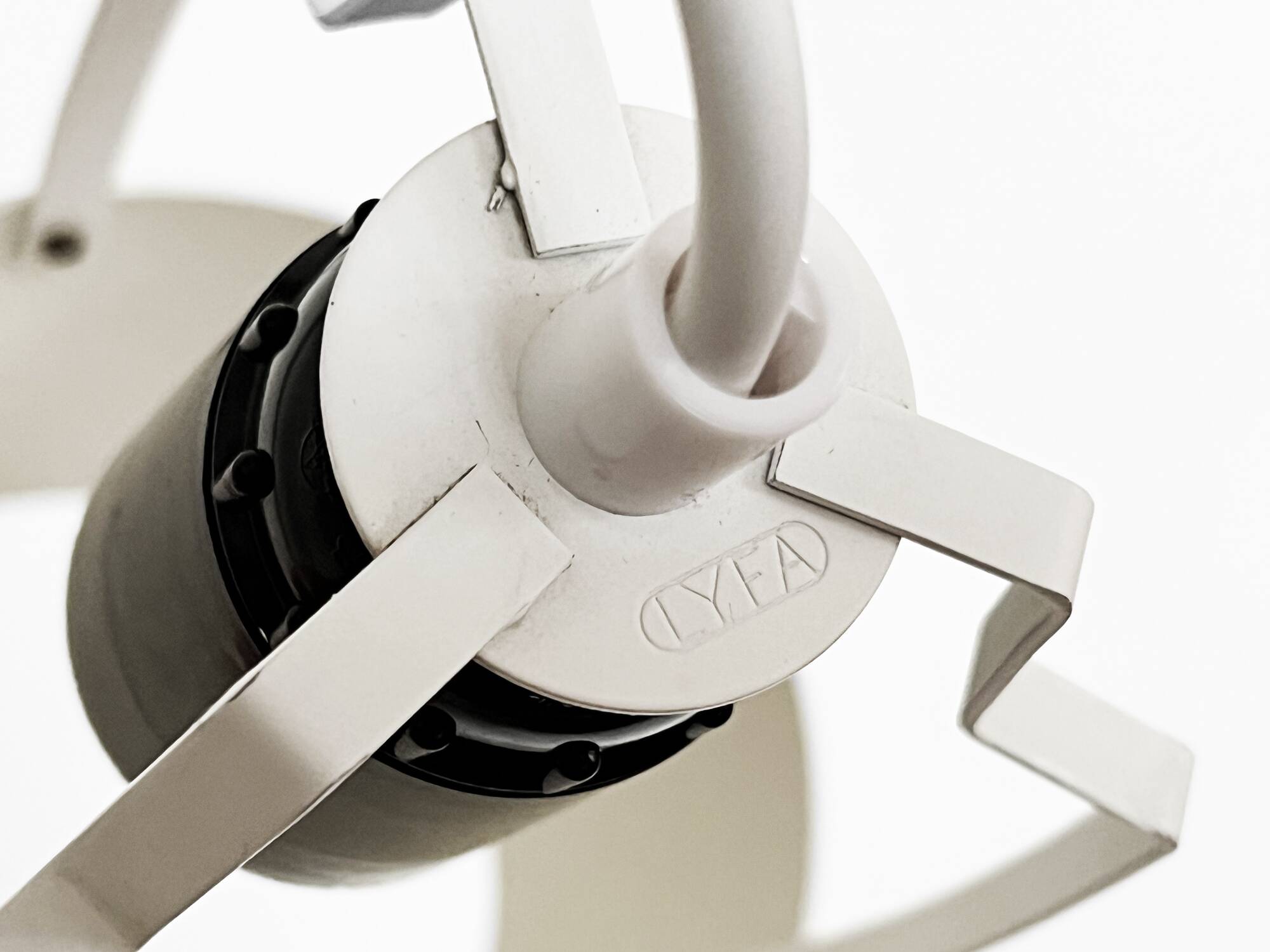 Golden aluminum pendant light by Lyfa. Denmark 1970s