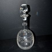 Antique carafe with guilloché spiral decoration – pantograph chemical engraving, circa 1900