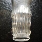 Old Art Deco Style Vase in Crystal Glass Signed Daum Cross of Lorraine and France