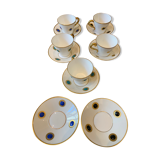 5 cups and saucers "Ithaque" Olivier Gagnère - Bernadaud Limoges