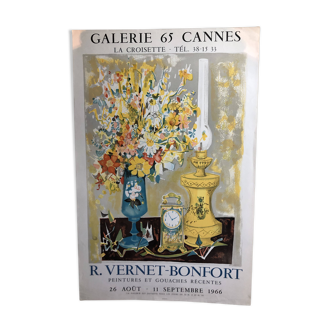 Affiche r. vernet-bonfort galerie 65 cannes 1966