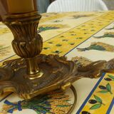 Pair of bronze bedside lamps