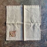 Nappe en chanvre brodé et 12 serviettes de table