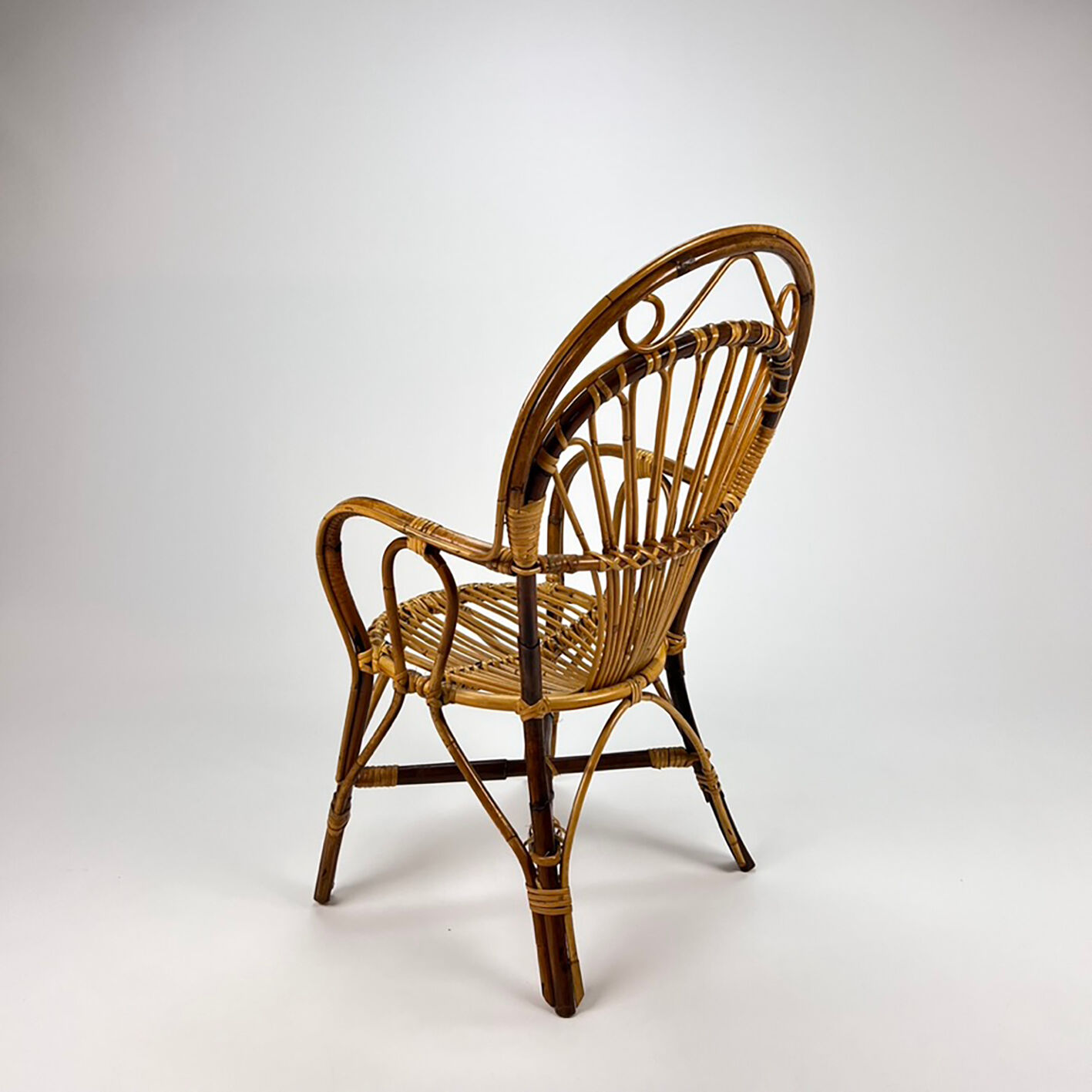 Mid century rattan side chair, 1960s