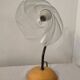 Vintage lamp from the 80s in wood and metal