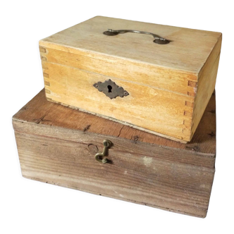 Two wooden boxes